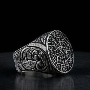 Galaksi | Beyaz Yaka Koleksiyon | El İşi Kalem Gravür | Tamamen Kişiye Özel | 925 Ayar Gümüş