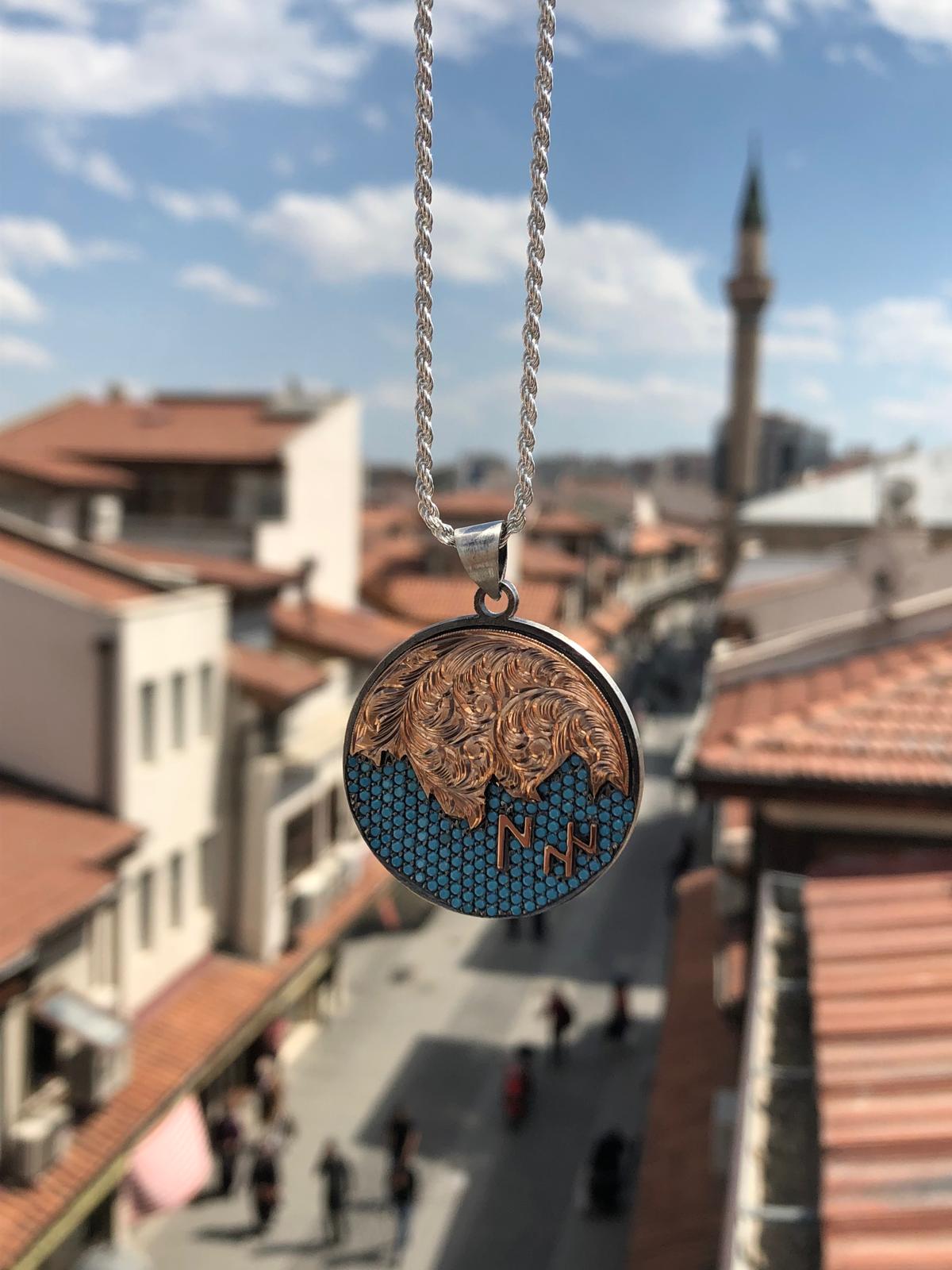 Kalemkar Madalyon | El İşçiliği Gravür Sanatı | Unisex Model |Tamamen Kişiye Özel | 925 Ayar Gümüş - Görsel 5